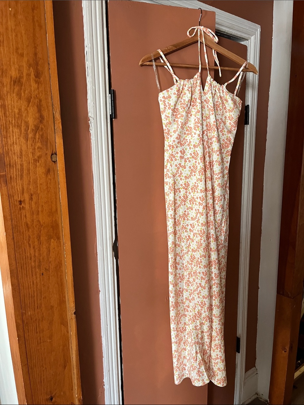 Floral Orange/Yellow Maxi Dress